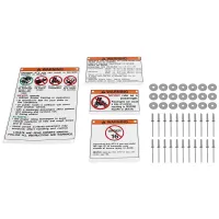 Car Accessories Auto Parts Car Kit Warning Decals Stickers Labels Aluminum Backed for Yamaha