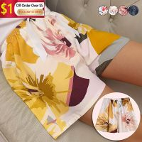 2023 Summer Women Pajamas Shorts Cotton Floral Printing Shorts Loose Beach Bottoms Home Pants Comfy Lounge Bottom Sleep Shorts