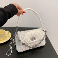 Womens Bag Fashion Shoulder Bag Chain Pleated Cloud Bag Womens Bag Black 2021 New Diamond Tote