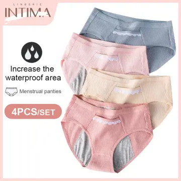 Breathable Leakproof Menstrual Period Women Plus Size Briefs Panties  Underwear