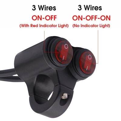 ：》{‘；； 7/8 22Mm Motorcycle Aluminum Alloy Handlebar Switches Waterproof 2 Files + 3 Files Headlight Fog Spot Light ON/OFF 12V