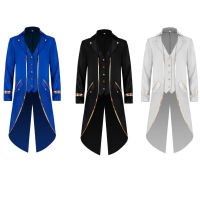 ผู้ชายยุคกลาง Tuexdo วิคตอเรียเรเนซองส์ Nobleman Tailcoat ฮาโลวีนเครื่องแต่งกายคอสเพลย์วินเทจชายอัศวินคลับเวทีชุด