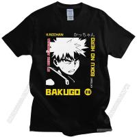 เสื้อยืดผู้ชายแขนสั้นใหม่2022เสื้อยืดผ้าฝ้าย Pur Katsuki Bakugo มีสไตล์อนิเมะบ็อกกุโนะฮีโร่สถาบันการศึกษาขนาดพิเศษ4XL 6XL 5XL