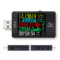 USB คุณภาพดี3.1เครื่องวัดกำลังไฟฟ้ามัลติมิเตอร์แบบดิจิทัลเครื่องทดสอบกระแสไฟฟ้าเครื่องวัดโวลต์ล่าม Lua แบบบูรณาการ DC 26V 6A CT3A AVHzY