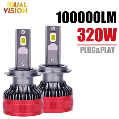 Dualvision H7 LED F5 F5C Car Lights 100000LM LED H4 320W H11 H1 H8 H9 9012 HIR2 9005 9006 HB3 HB4 PTF Low Beam Spotlight Canbus Bulbs  LEDs  HIDs