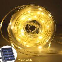 Solar Rope Tube Fairy Garden Lights Waterproof Licht 100 LED Girlanda Solarna Lamp String Outdoor Luz