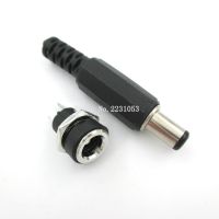 HVJ-10pcs 5pair Dc Power Connector Pin 2.5x5.5mm Female Plug Jack  Male Plug Jack Socket Adapter Dc-022b 5.5*2.5mm