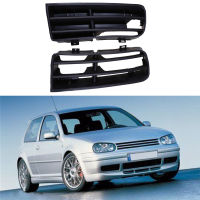 1 Pair Black Front Fog Light Frame Grille Lower Corner Bumper Lamp Grill Cover For GOLF4 MK4 1997-2006 Car Accessories