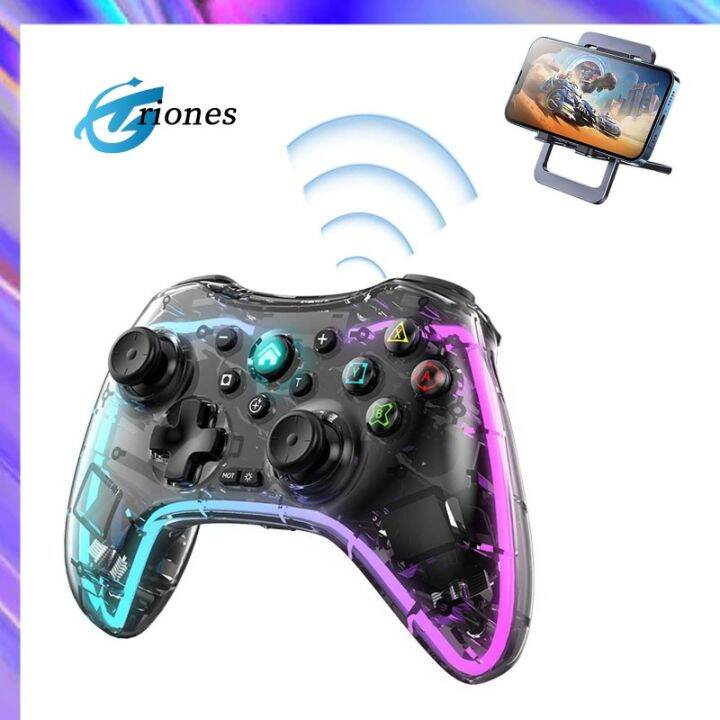 rgb-gamepads-จอยควบคุมเกมบลูทูธที่เข้ากันได้สำหรับสวิตช์คอมพิวเตอร์โทรศัพท์มือถือที่ถือเกม