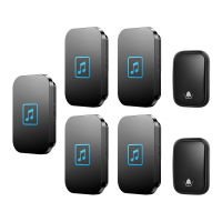 CACAZI Self-Powered Wireless Doorbell กันน้ำไม่ต้องใช้แบตเตอรี่ปุ่ม Home Calling Bell US EU UK Plug 2ปุ่ม5 Receiver