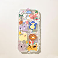 เคสโทรศัพท์การ์ตูน Doodle น่ารักใช้ได้กับ IPhone14 13 12 11 Pro Max X XS ฝาหลัง TPU นุ่มกันกระแทกที่ราบรื่น