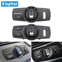 LHD RHD Headlight Lamp Rotary Button Foglight Switch Cover Panel Trim For BMW 5 5GT 6 7 X3 X4 Series F10 F11 F07 F06 F01 F25 F26