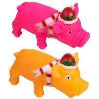 Squeaky Pig Dog Toys Dog Chew Toys With Sound Squeaker Christmas Grunting Pig Dog Toy Christmas Self-Play Dog Squeeze Toy For Dental Biting Chasing For Boring Time gifts