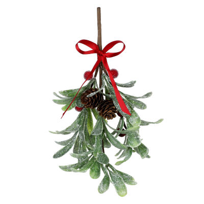 [Easybuy88] คริสมาสต์แขวน Mistletoe ต้นไม้ประดิษฐ์ใบการจำลองกระถางของเทศกาลเครื่องประดับตกแต่งบ้านเครื่องประดับคริสต์มาสที่สร้างสรรค์