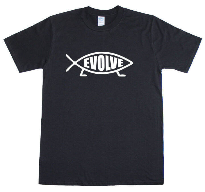 darwin-fish-evolve-logo-evolution-mens-loose-cotton-t-shirt