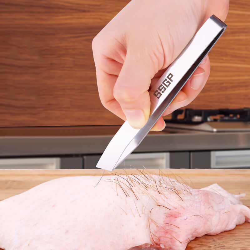 Fish Bone Tweezer Stainless Steel Pig Hair Remover Puller Tongs Tool Kitchen Accessory Fish Bone Tweezer 