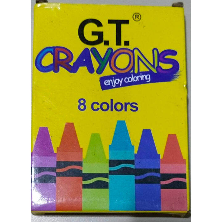 ♘GT Crayon 8 colors, 8 Colors Crayon Lazada PH