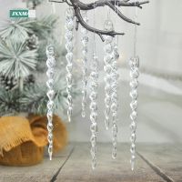 12PCS Christmas Simulation Ice Xmas Tree Pendant New Product Fake Icicle Winter Party Christmas New Year Decoration Navidad 13cm Christmas Ornaments