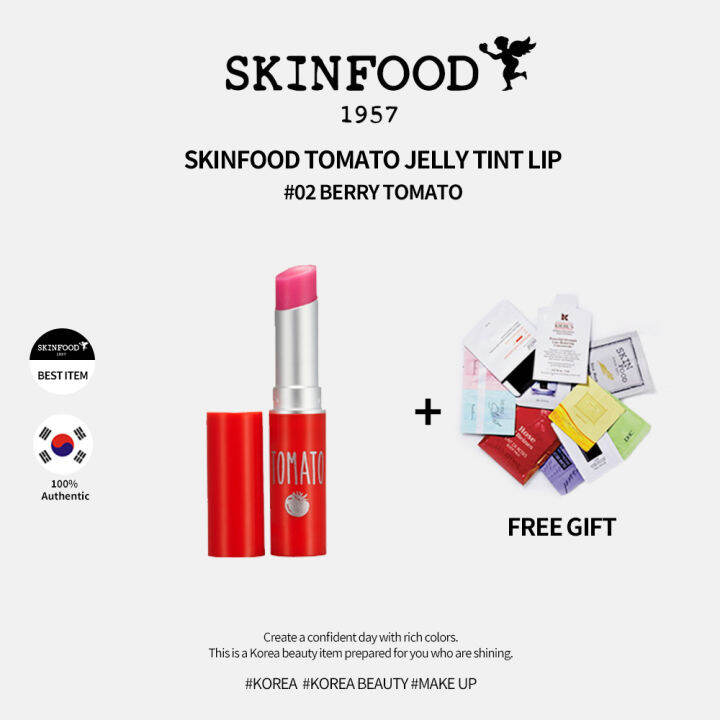[SKINFOOD] TOMATO JELLY TINT LIP 02 BERRY TOMATO Lazada
