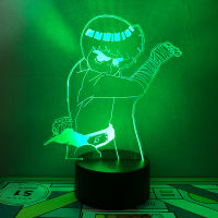 Anime Acrylic 3D Illusion LED Night Light Rock Lee Figure Lamp For Home Decor Child Birthday Gift Table Lamp Dropshipping