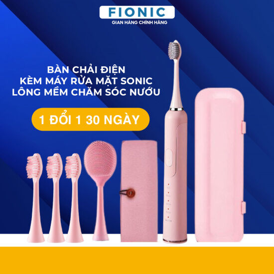 Bàn chải đánh răng fionic et04 tặng kèm đầu rửa mặt - ảnh sản phẩm 1