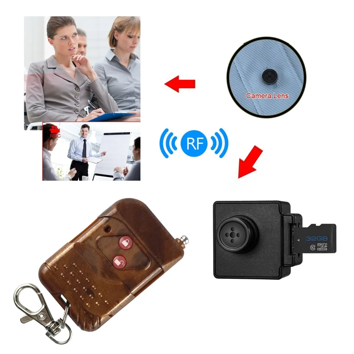 1080p button camera