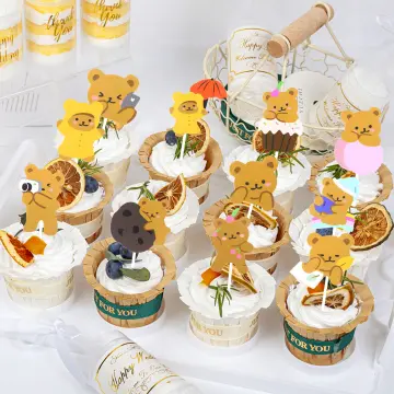 1pcs Disney Winnie the Pooh Birthday Party Decor Kids Acrylic Cake Topper  For Birthday Decoration Anniversaire Cake Supplies