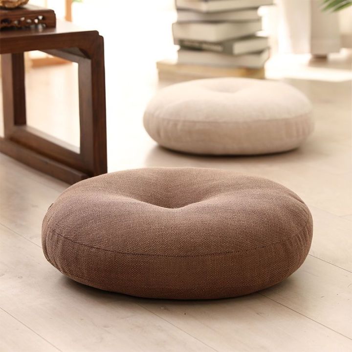 TMJJ Square Cotton Linen Floor Pillow Japanese Futon Seat Cushion