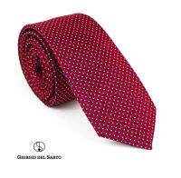 Giorgio Del Sarto Necktie 6 cm Red with Fabric Texture เนคไทสีแดงมีเท็กเจอร์