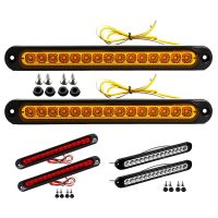 2Pcs 10Inch 15 LED Trailer Light LED Stop Turn Tail Light Third Brake Bar Strip for Heavy Duty Boats Trucks