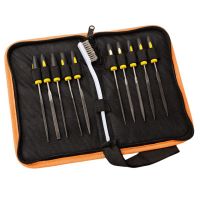 Steel File Set Small Steel File Grinding Tool DIY Tool with Storage Bag and Steel Brush