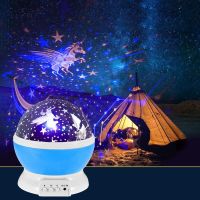 Rotating Galaxy Star Projector Starry Sky Projection Lamp Rotating Bedroom Decor 360 Degree Rotation Mood Night Light Kids Gift