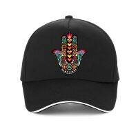 Hamasa Hand of Fatima Print Womens hat Lucky Hamsa Hand Unisex Baseball Cap Summer visor Outdoor Adjustable Snapback hats