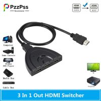 【cw】 PzzPss 3 Ports Switcher Cable 1080P Splitter HUB 1 out Hub for Computer ！