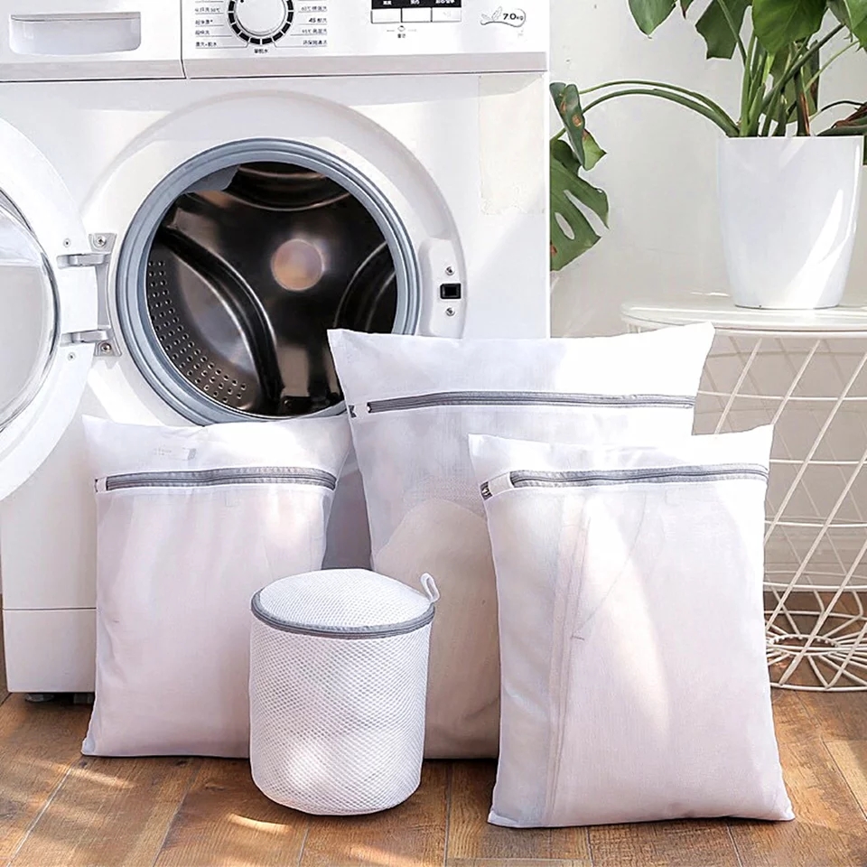 Mesh Net Portable Laundry Bag Large Thickened Wash Bags Washing Machine Used J 