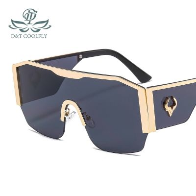 D amp;T 2021 New Fashion Shield Sunglasses Men Women High Quality Luxury Gradients Lens Bull Logo Brand Designer Hot Sell Sunglasses