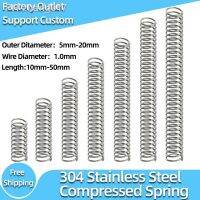 10PCS Stainless Steel Compression Spring 304 SUS Compressed Spring Wire Diameter Y-Type Rotor Return Spring 2.0mm