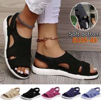 2023 New Summer Women Sandals Sexy Shoes Casual Comfortable Ladies Flats Buckle Strap Ladies Fashion Beach Big Size Shoe