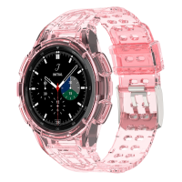 กรณีสาย TPU ใสสำหรับ Samsung Galaxy Watch 4 5 40มิลลิเมตร44มิลลิเมตรสร้อยข้อมือสำหรับ Samsung Galaxy Watch4คลาสสิก46มิลลิเมตรวงสายรัดข้อมือ