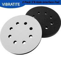 ▬◙ 2 Pack Interface Pad 5 Inch 8 Holes Hook and Loop Soft Sponge Cushion Buffer Pads for Sanding Disc 125mm Orbital Sander Pads