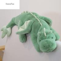 Sunnefan ตุ๊กตาไดโนเสาร์ยาวผ้าขนสัตว์มีปีก,ตุ๊กตานอนสบายไดโนเสาร์ Dino เขียวนุ่มนิ่มของเล่นหมอนอิงยาวของขวัญสำหรับเด็ก