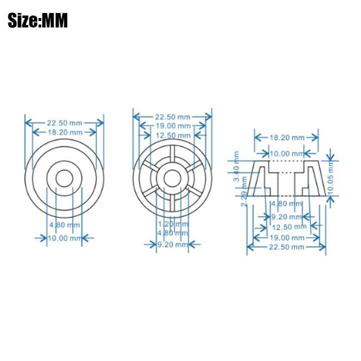 8pcs-abs-feet-anti-vibration-base-pad-stand-for-speaker-guitar-amplifier-black