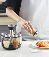 Save Space Good Sealing Various Seasoning Ports Sprinkling Bottle The Seasoning Bottle Glass Storage Box