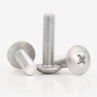 30pcs M3 Aluminum alloy phillips truss screw cross round mushroom screws umbrella head bolt 6063 4/5/6/8/10-12mm lengh Nails Screws  Fasteners