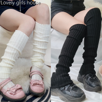 【♡Lovely girls house♡】Lolita JK ถุงน่องแบบถักอบอุ่นถุงเท้าที่อุ่นขาขยาย70ซม. สำหรับผู้หญิงในช่วงฤดูหนาวถุงเท้ายาวถึงเข่า