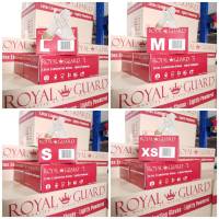 ค่าส่งถูก!กดรับคูปองด้านล่าง  ถุงมือยางแพทย์สีขาว ยี่ห้อROYAL GUARD  (ไซส์ XS S M L  รุ่นมีแป้ง )ของแท้100% ISO13485 ไม่แท้คืนเงิน กล่องละ100ชิ้น