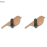 Renk ที่แขวนผ้าเช็ดตัวติดผนังลายนก2ชิ้นสำหรับแขวนในห้องครัวห้องน้ำ