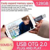 KingDo OTG Usb Flash Drive 128gb ไดรฟ์ปากกาสำหรับ Android Mobile Pendrive ความเร็วสูง 2 in 1 Micro Usb Stick