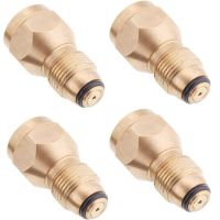 Universal 1Lb Propane Tank Refill Adapter Safe Tank Fill Attachment Brass Regulator Valve Accessory Fits All 1 Lb Cylinder Tanks LP Gas Cylinder Canister Filler Coupler (4)