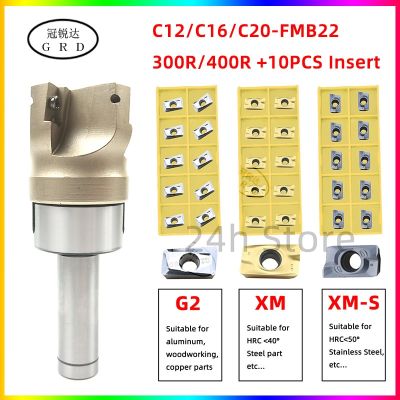 1set C12 C16 C20 FMB22 300R 400R Face end mill APMT1135 APMT1604 แทรกชิ้นส่วนสแตนเลสสําหรับงานไม้สําหรับการกัดด้วยเครื่องจักร